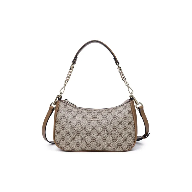 SANTA BARBARA POLO & RACQUET CLUB PVC Shoulder Bag Regular Women's Ecru & Khaki/Gray & Light Brown-4