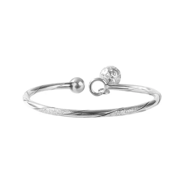 RURA S999 Fine Silver Bangles Women's Silver-0