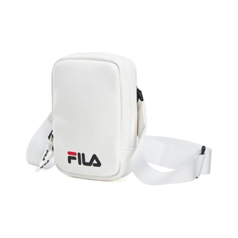 FILA Polyurethane Synthetic Leather Cell Phone Pouch, Shoulder Bag, Crossbody Bag Regular Unisex White-1