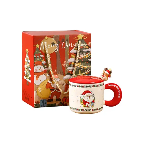 OFFICE NOKI High-Value Couple's Cup With Lid And Spoon Cute Box