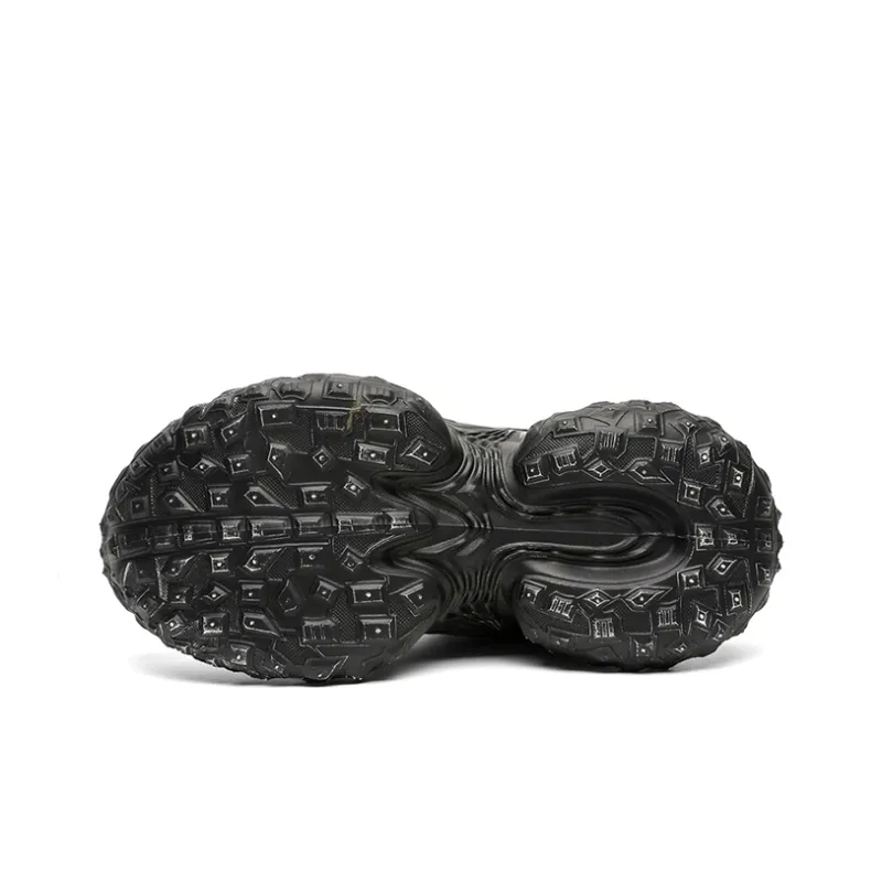 Hong Kong Meng Wear Resistant Height Increasing Slip Resistant Low Top Chunky Sneakers Unisex Black-6