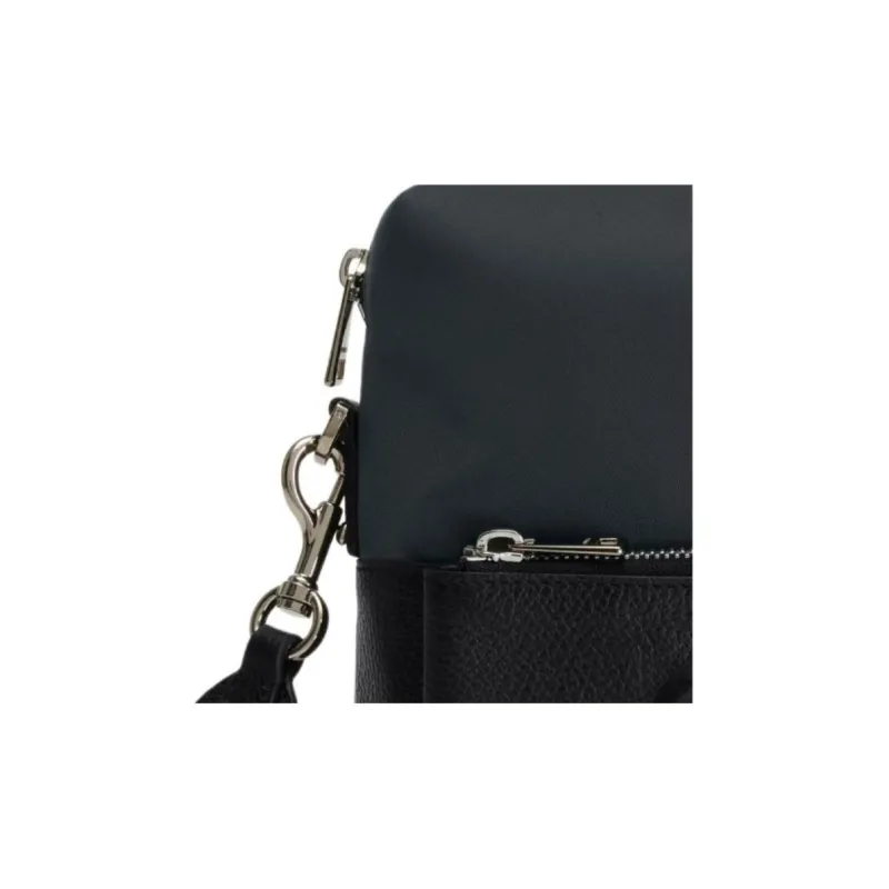 Furla Nylon Studded Leather Shoulder Bag Crossbody Bag Small Size Men's Black-2