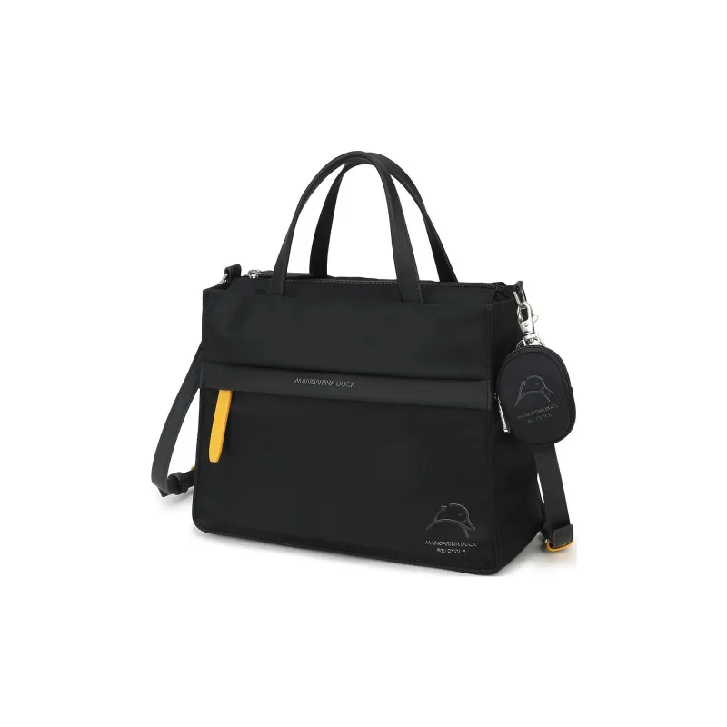 Mandarina Duck Recycled Nylon Tote Bag Shopping Bag Shoulder Bag Crossbody Bag Handbag Women's Black-2