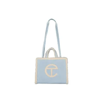 UGG Telfar Collaboration Sheepskin Shoulder Bag Crossbody Bag Handbag Medium Size Women's Blue