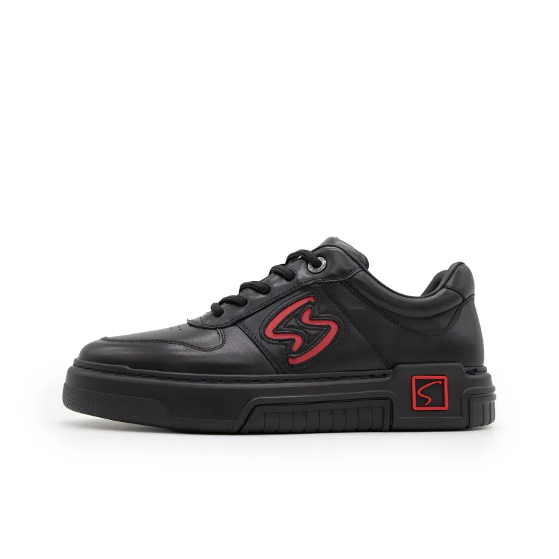 Satchi Anti Slip And Wear Resistant Lightweight Low Top Skateboard Shoes Men's Black-0