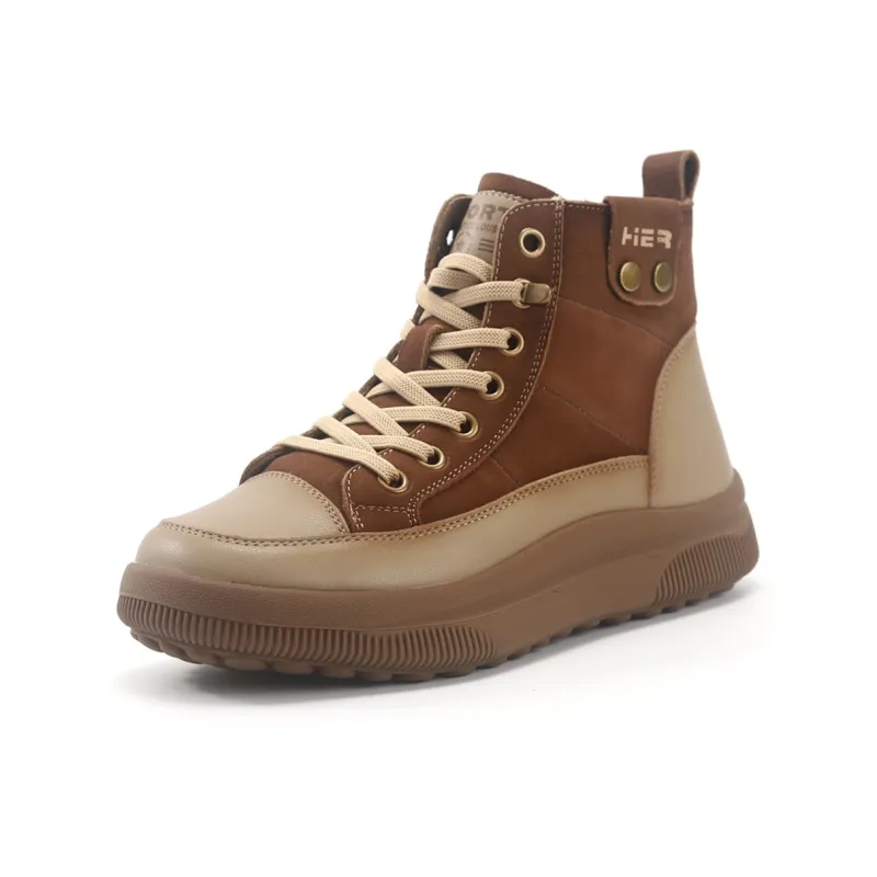 TOM TAILOR Cool Black Brown Shadow Stylish Shoes Anti Slip Wear Resistant High Top Casual Shoes Women's-7