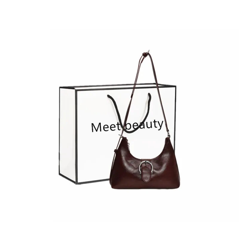 Fitchell PU Vintage Unconventional Design Crossbody Bag Shoulder Bag Regular Women's Coffee/Brown/Burgundy/Black-7