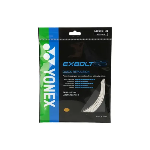 YONEX Stretch Type Badminton Racket Strings Multiple Colors EXBOLT Collection Forged Fiber 63 Thread 1 Pack 10m