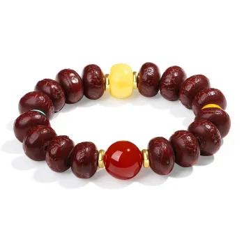 PUTUOSHANWENCHUANG Phoenix Eye Bodhi Seeds Bracelets Unisex