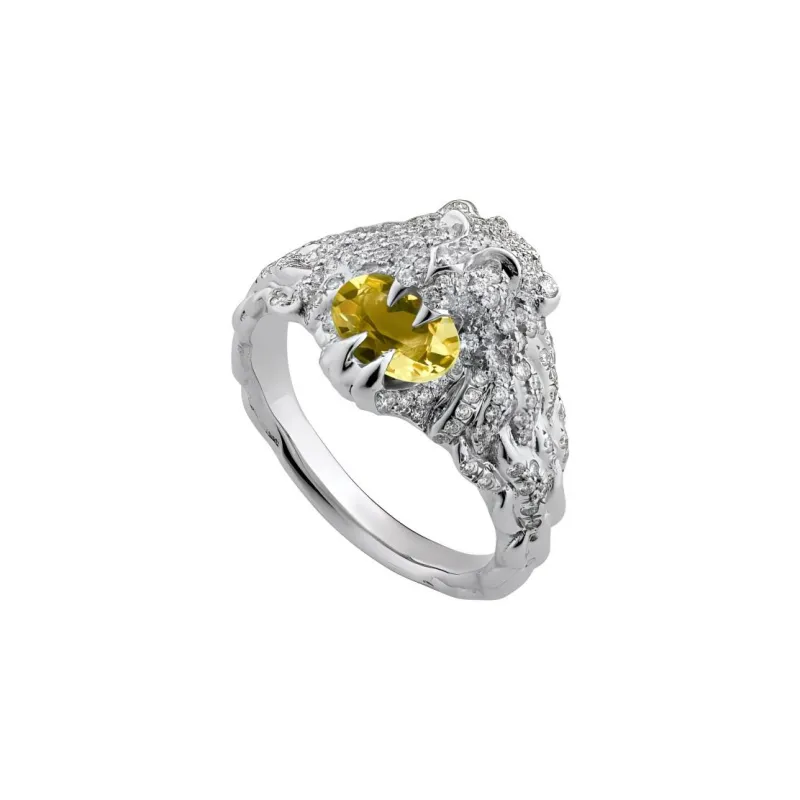 GUCCI Diamond Rings Unisex Silver-1