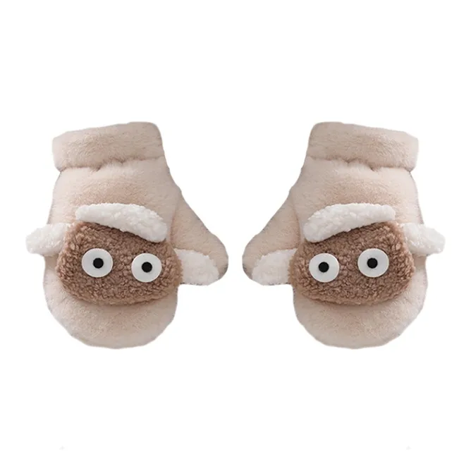 YUZHAOLIN Faux Rabbit Fur Knit Gloves Unisex-2