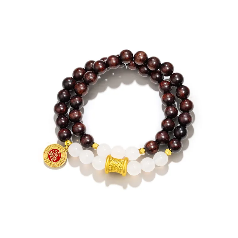 Jodie&Kevin The God Of Wealth Ancestral Court Joint Name Ebony Bracelets Unisex-5