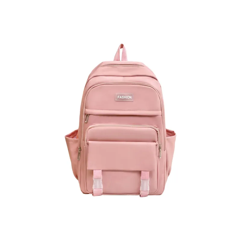 Yalu Nylon Water Repellent Backpack Tubas Unisex Black/Pink/Purple/Green/Blue-2