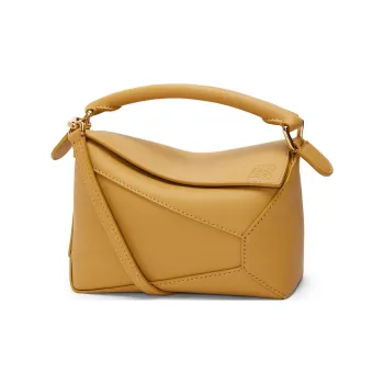LOEWE Mini Puzzle Bag In Classic Calfskin Women's Yellow