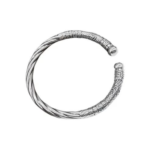 RURA S990 Fine Silver Bangles Women's Silver-0