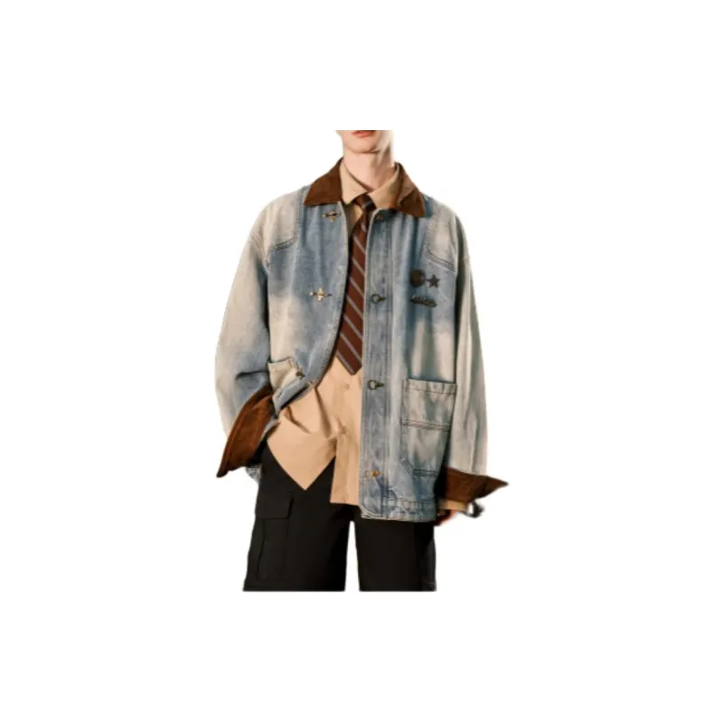Bosieagender Denim Jacket Unisex Aqua Blue-1
