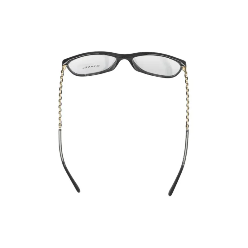 CHANEL Square Lambskin Chain Plate Frame Cat Eye Eyeglass Frames Unisex-3