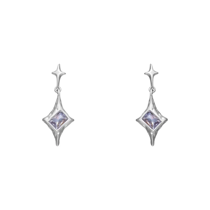 CLARKIA FLOWER 925 Silver Needles Earrings Women's-0