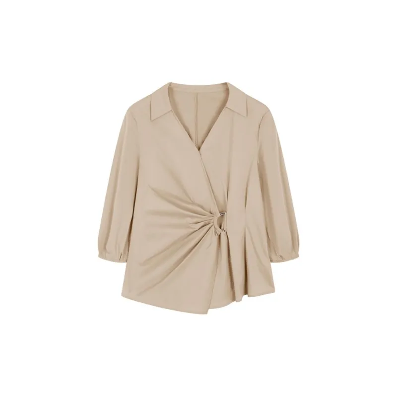 Mo Han Yi Mei Shirt Women's Khaki-0