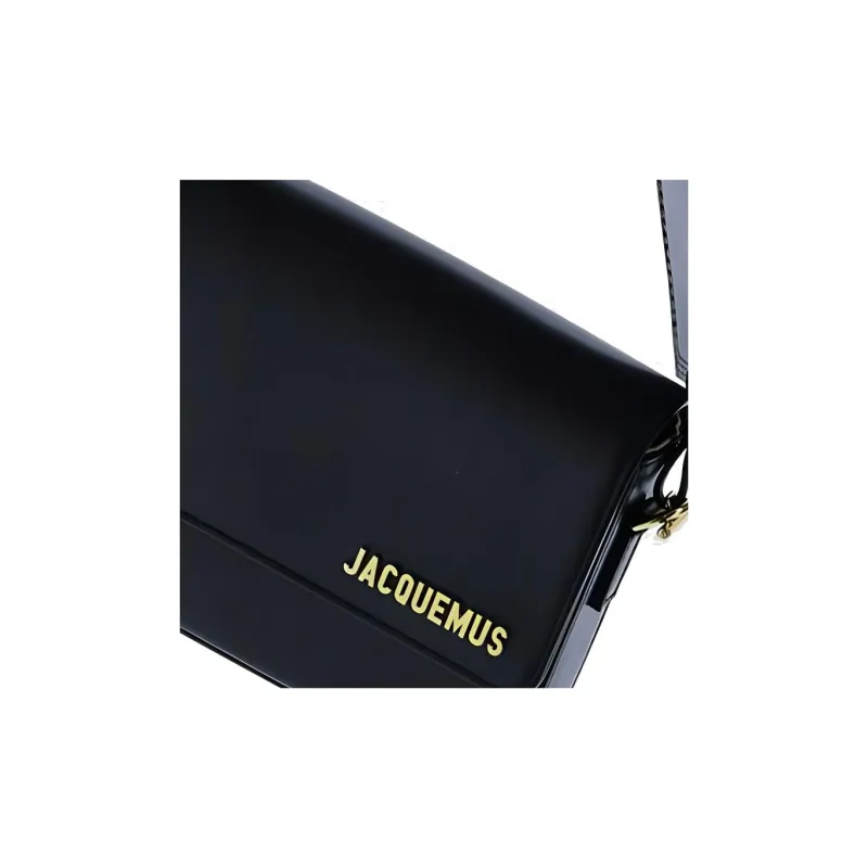 Jacquemus Leather Handbag Shoulder Bag Women's Black-3