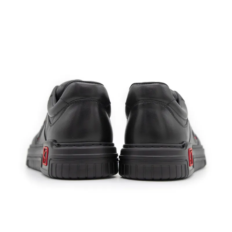 Satchi Anti Slip And Wear Resistant Lightweight Low Top Skateboard Shoes Men's Black-4