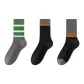 Black Single Stripe+Black Double Stripe+Gray 3 Pack