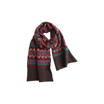Lagur 100% Merino Wool Knit Scarves Women's