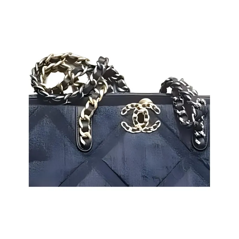CHANEL Denim Tote Bag, Shopping Bag, Shoulder Bag, Handbag Women's Blue-2