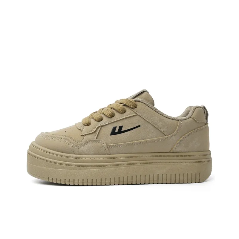 Warrior Warrior Cushioned Slip Resistant Low Top Skateboard Shoes Women's Khaki-0
