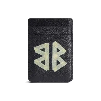 Balenciaga Grained Calfskin Card Holder Men's Black