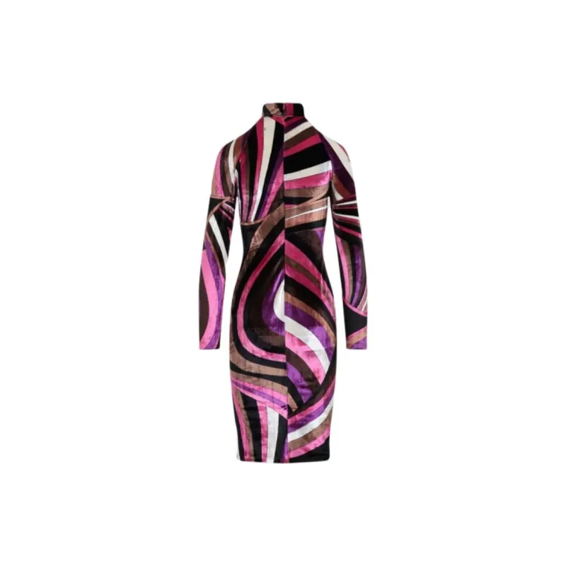EMILIO PUCCI Iride print Velvet Mini Dress-1