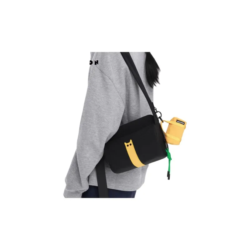NOXXON Nylon Shoulder Bag Crossbody Bag Unisex Obsidian Black/Misty Blue/Khaki-1