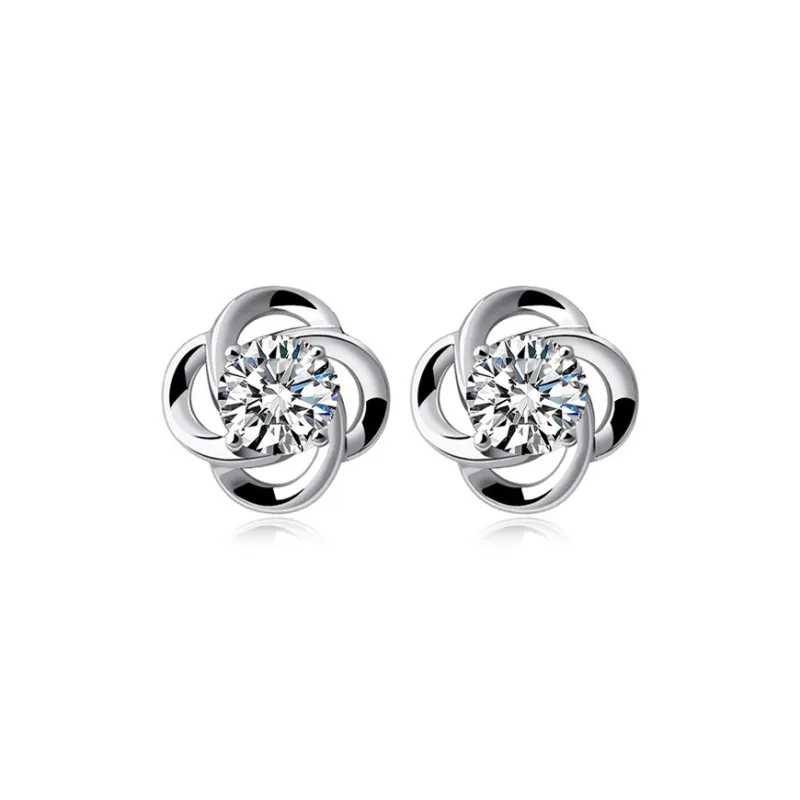 Lady Go Sterling Silver Stud Earrings Women's-0