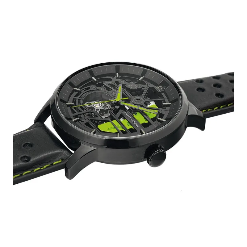 PierreLannier PADDOCK Wrist Watch Mechanical Movement Black Dial Men's Watches-1