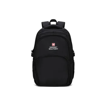 SWISS MILITARY Nylon Backpack Regular Unisex Black