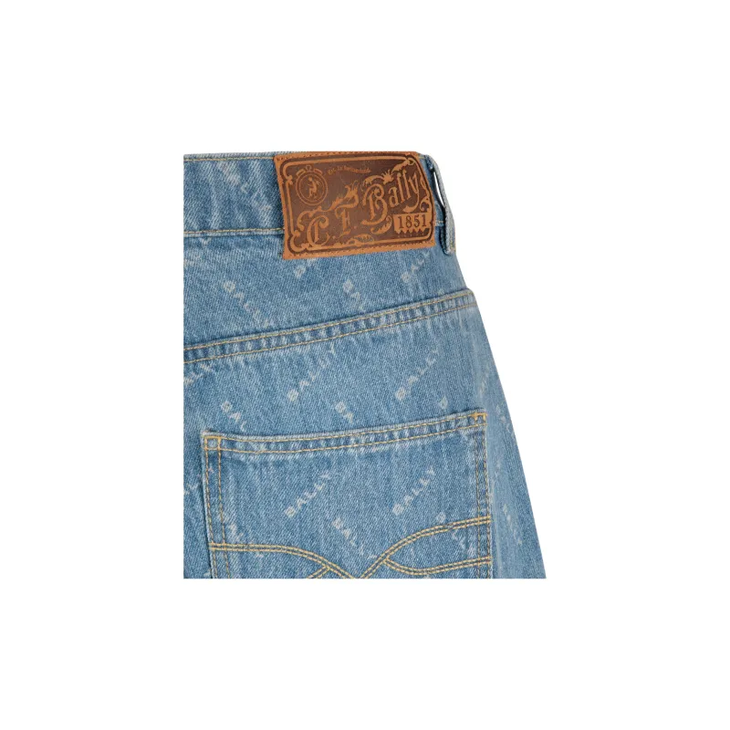 BALLY Logo Patch Mid Rise Jeans-2