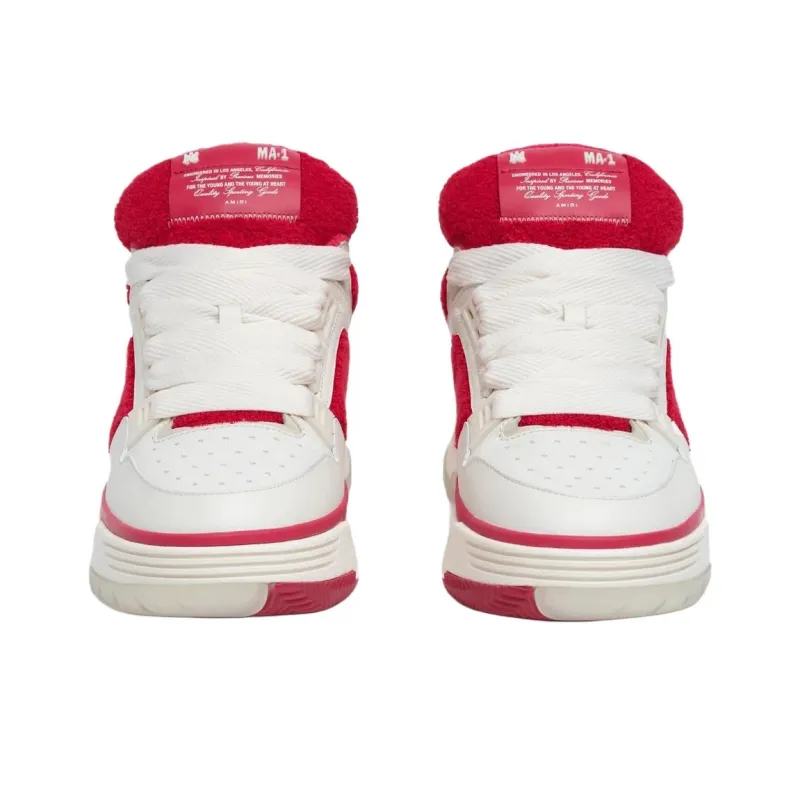 AMIRI MA 1 Low Top Skateboard Shoes Men's Red-4