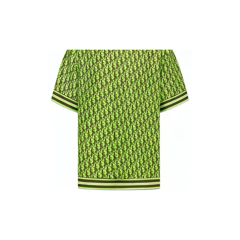 DIOR Oblique Pixel Short Sleeved Shirt-5