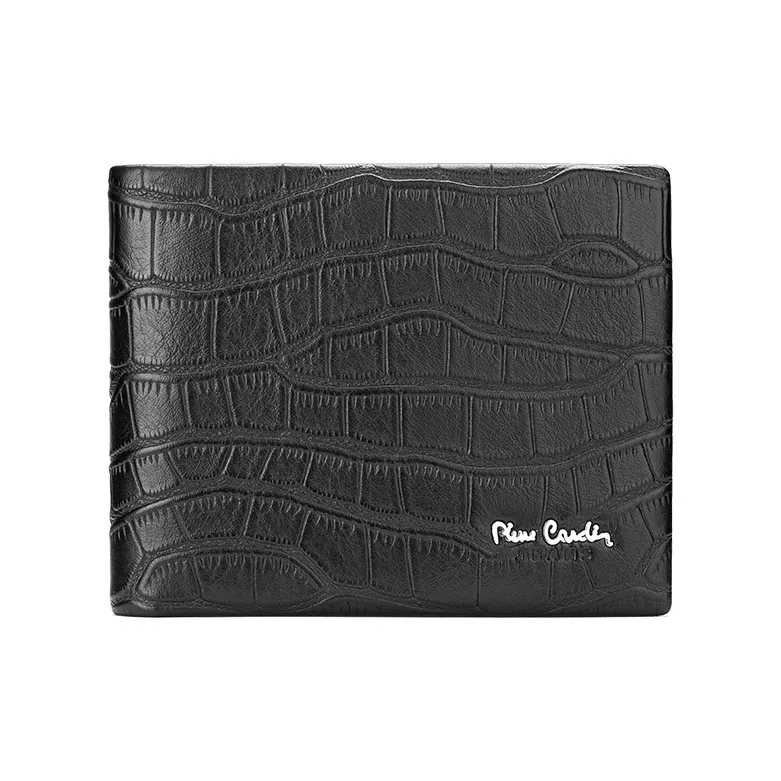 PIERRE CARDIN Wallet Belt Combination Leather Belts Men's Black 3.5cm-5