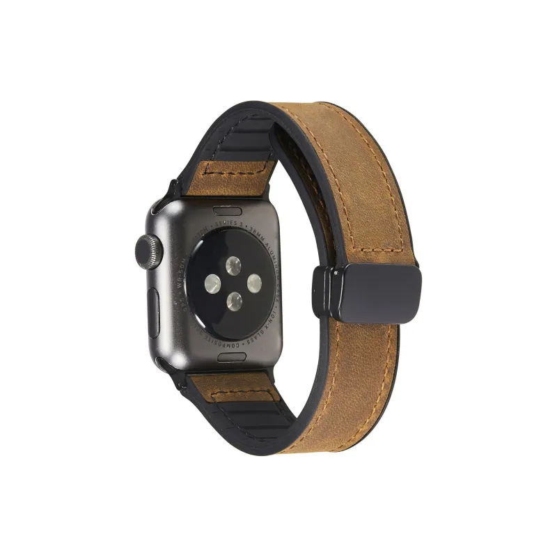 LOVINGCOOL Watch Band Apple Compatibility Genuine Leather Material-0