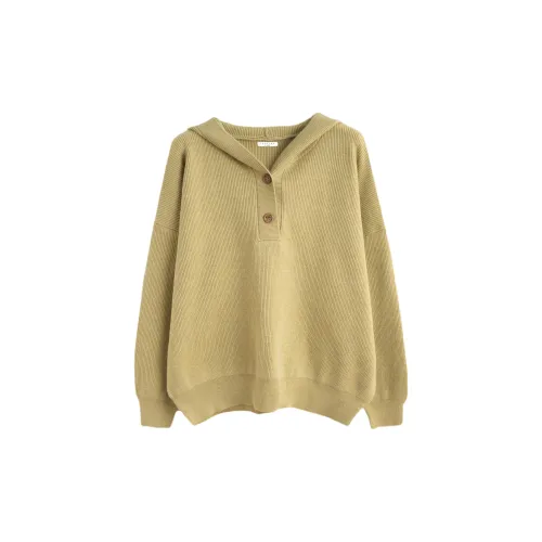 Tonlion Sweater Women's Gray Yellow Green