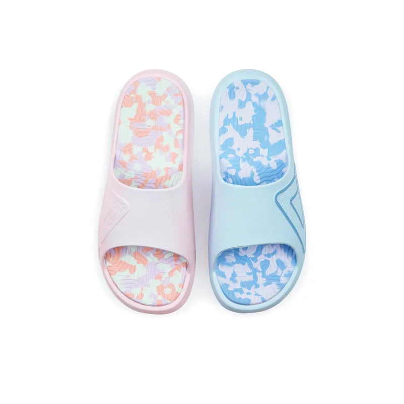 PEAK Tai Ji1.0 Odor Resistant Abrasion Resistant Cushioning Slide Slippers Unisex Pink Blue Mismatched-1