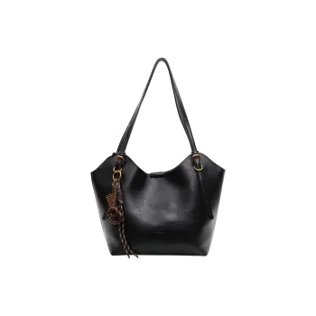 LUVISTRUE PU Shoulder Bag Large Size Women's Black/Elephant Gray/Brown/Coffee