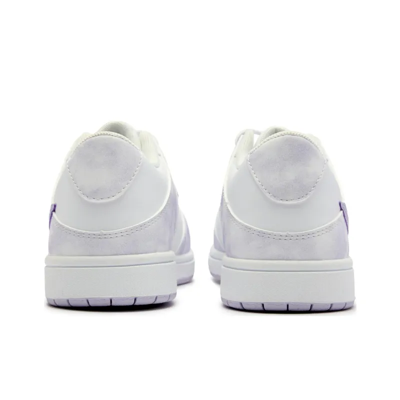 QIAODAN Skateboard Shoes Women's Low Top Jordan White Arctic Hydro Purple-4