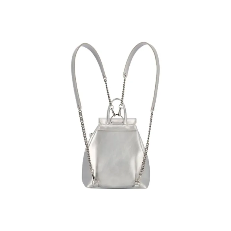 ALICE MARTHA Artificial Leather Backpack Women's Silver-3