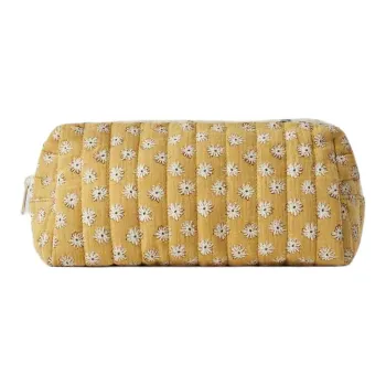 ZARA Cotton Toiletry Bag Kids' Deep Yellow