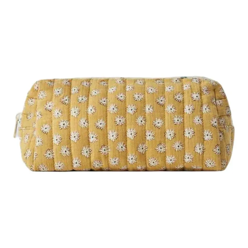 ZARA Cotton Toiletry Bag Kids' Deep Yellow-0