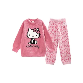 GUKOO x Hellokitty Hello Kitty Pajama Set Women's Wine Pink