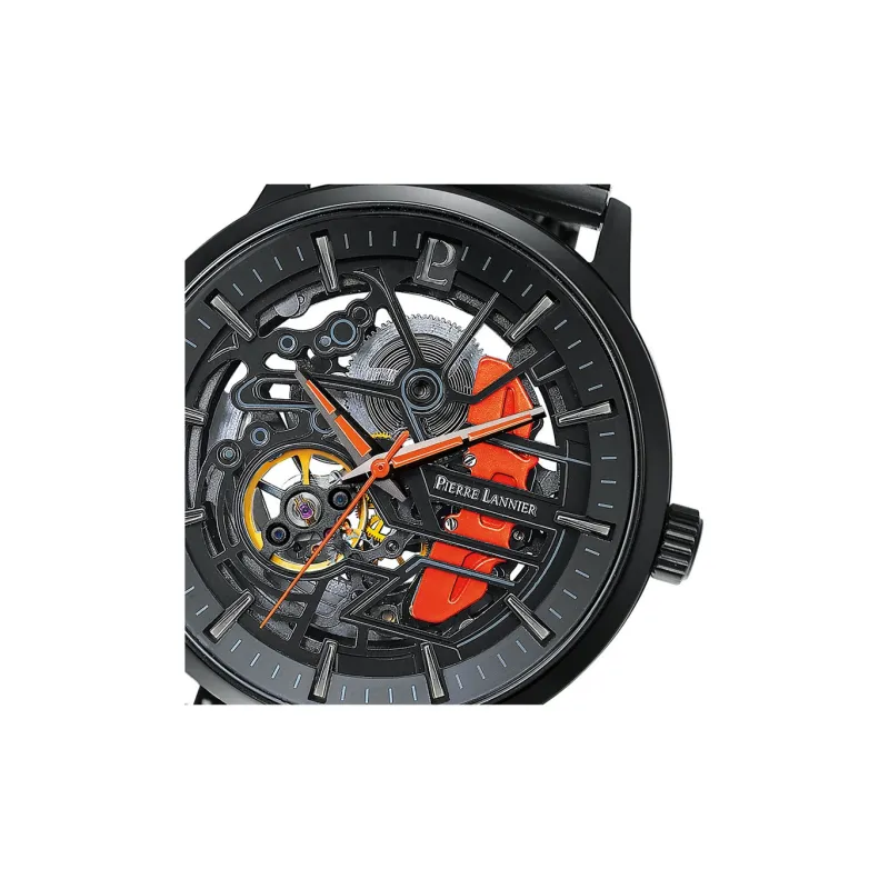 PierreLannier PADDOCK Wrist Watch Mechanical Movement 43mm Black Dial Men's Watches-2