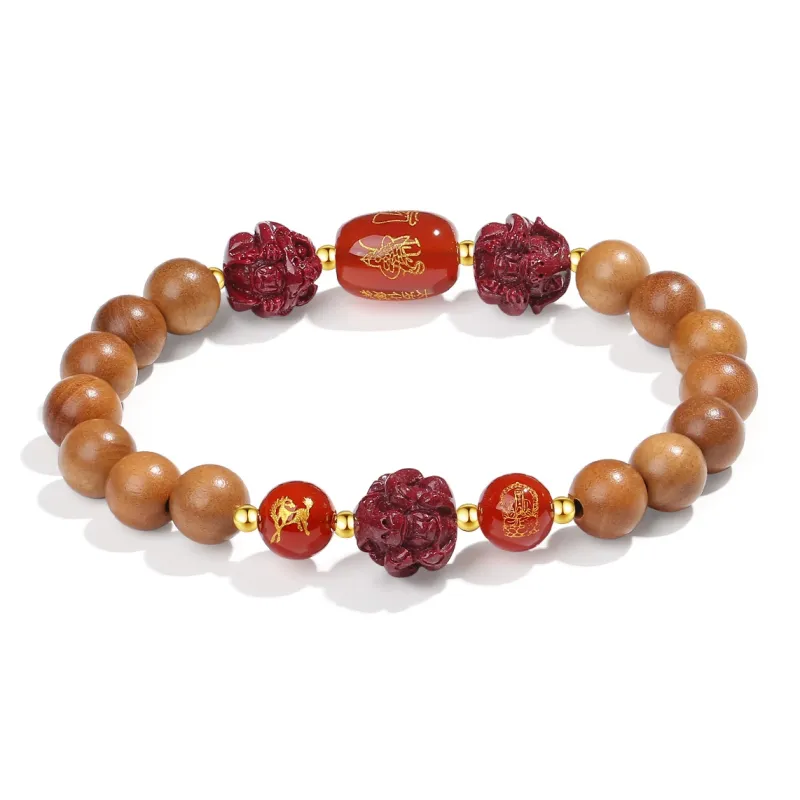 PUTUOSHANWENCHUANG Barbie Sandalwood Bracelets Unisex-10